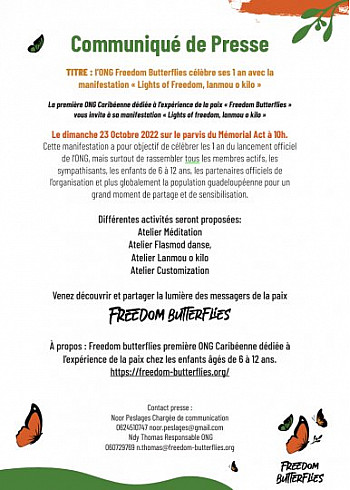  TV Locale Guadeloupe-l’ONG Freedom Butterflies célèbre ses 1 an!