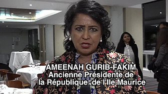 Itw d'Ameenah GURIB-FAKIM ancienne Présidente de la République de l'île Maurice à la Conférence du C.E.P.S au siège de l'UNESCO à Paris. @aguribfakim